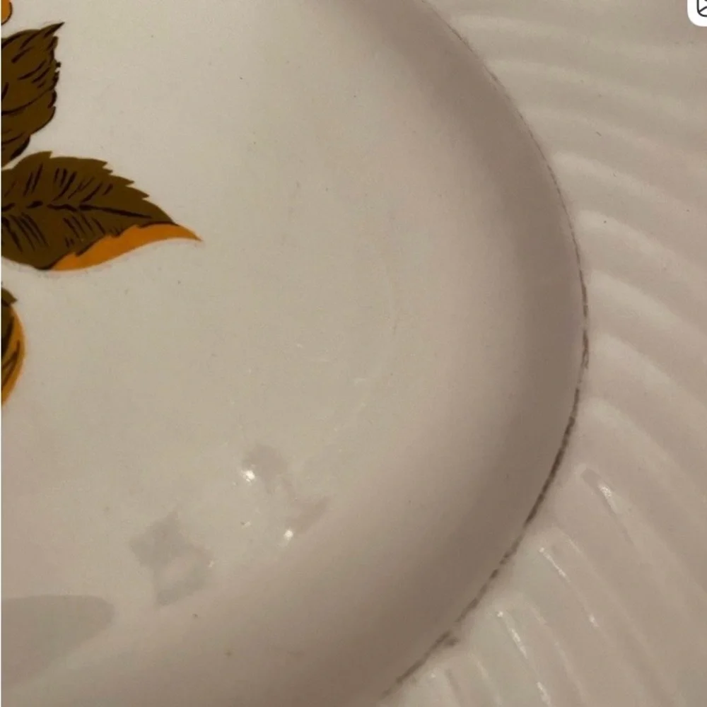 Wedgwood English Harvest White Platter with Fruit Motif